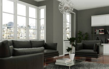 modern iç tasarıma oturma odası