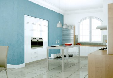 Modern parlak skandinavian iç tasarım Daire