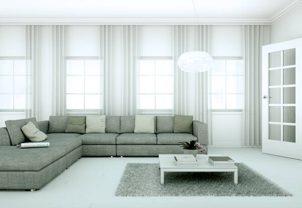 modern bright skandinavian interior design appartment