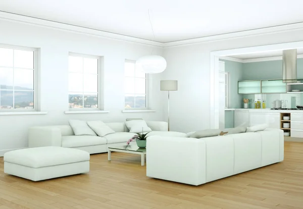 Modern bright skandinavian interior design appartment — Stock Photo, Image