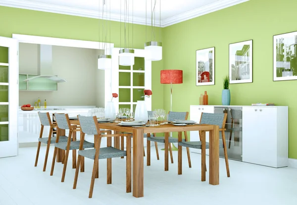 Modern parlak skandinavian iç tasarım Daire