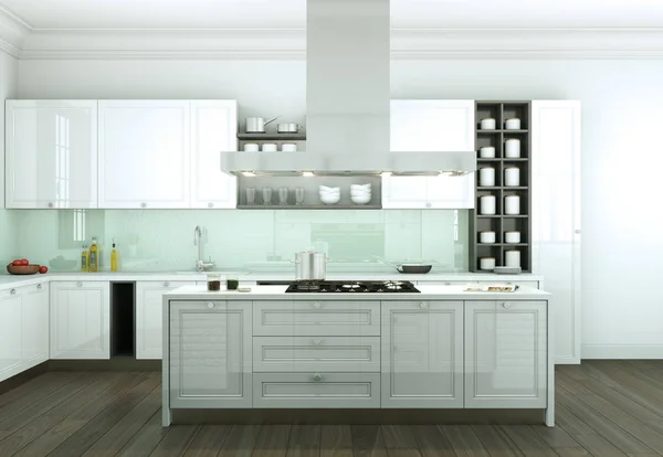 Moderne keuken interieur illustratie — Stockfoto