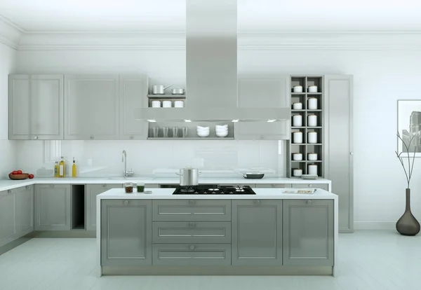 Moderne keuken interieur illustratie — Stockfoto