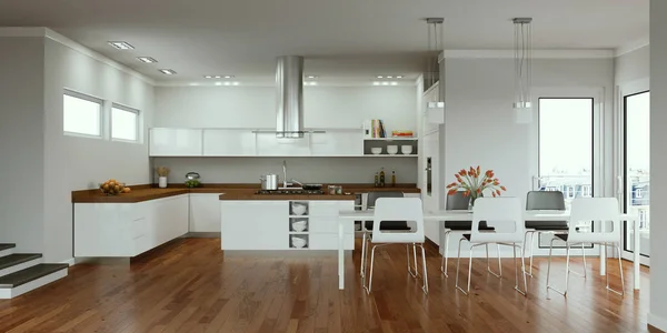 Cocina moderna diseño interior ilustración — Foto de Stock