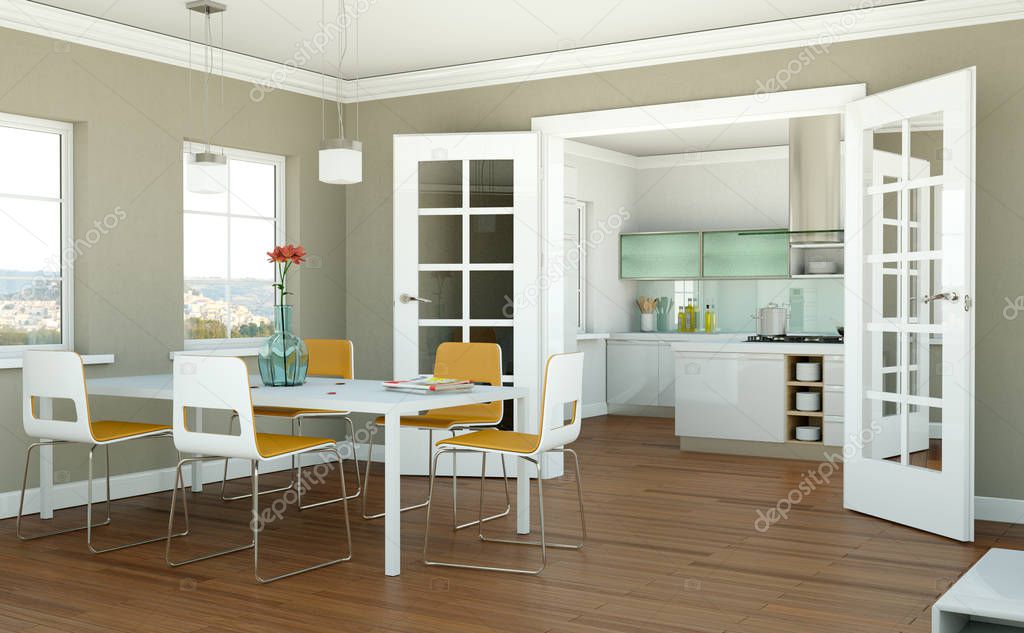 modern bright skandinavian interior design appartment