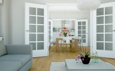 modern iç tasarıma daire