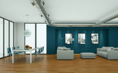 modern iç tasarıma daire