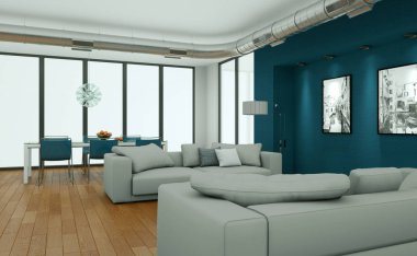 modern iç tasarıma daire