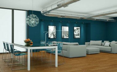 modern iç tasarıma daire