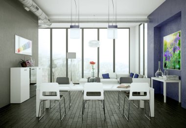 modern iç tasarıma daire