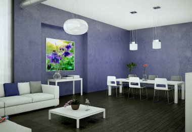 modern iç tasarıma daire