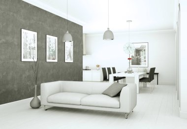 modern iç tasarıma daire