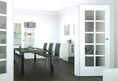 Modern parlak skandinavian iç tasarım Daire