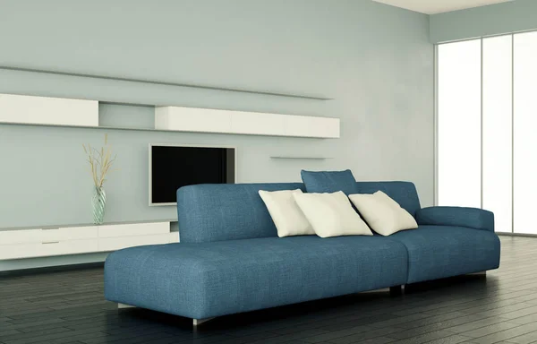 Moderno design interior brilhante sala de estar — Fotografia de Stock
