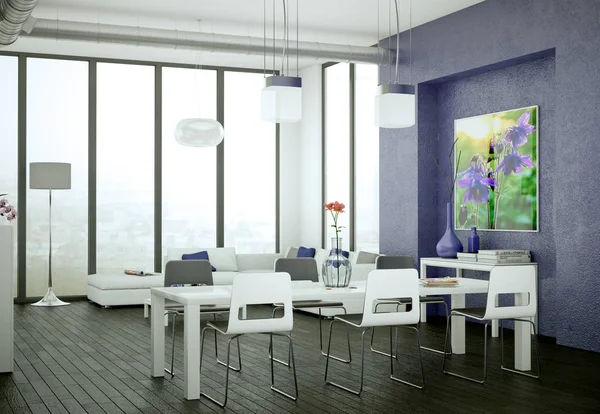 Moderno apartamento design interior brilhante — Fotografia de Stock