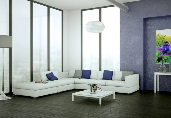 Moderno apartamento de diseño interior brillante — Foto de Stock