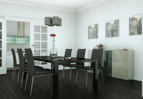 Modern bright skandinavian interior design appartment — Stock Photo, Image