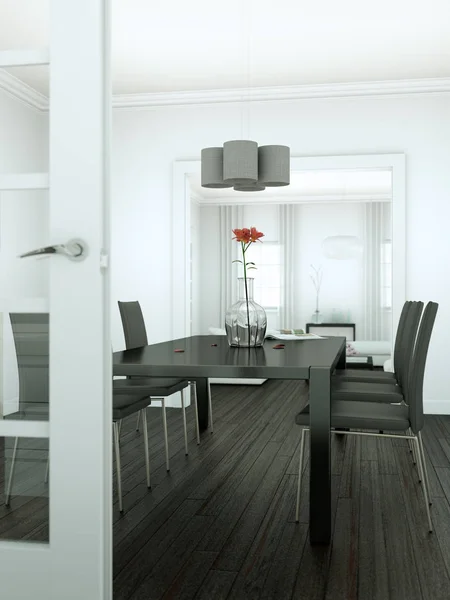 モダンな明るい skandinavian インテリア デザイン アパート — ストック写真