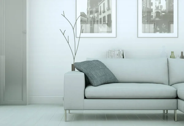 Moderno skandinavian brilhante interior design appartment — Fotografia de Stock