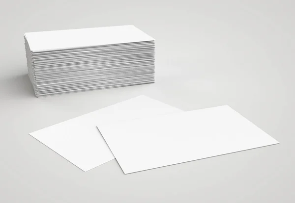 Blank business cards, identity design, corporate templates, company style — Stock Photo, Image