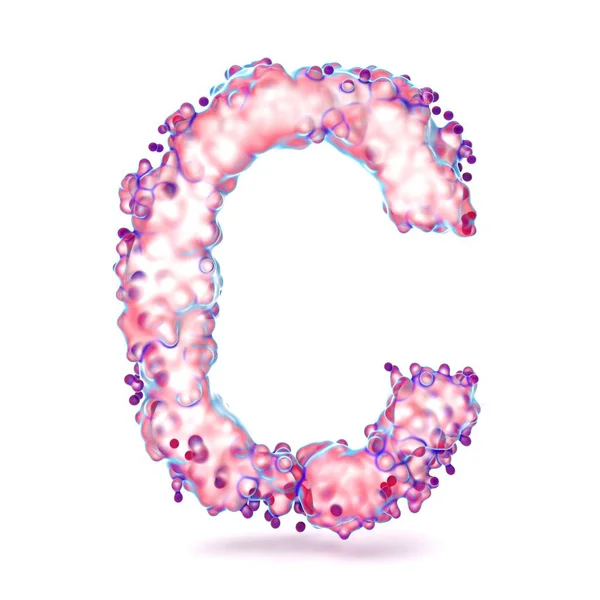 3D-s betű C absztrakt biológiai textúra — Stock Fotó