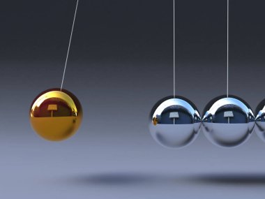 Newton gri arka plan üzerinde izole beşik