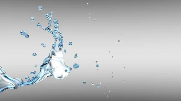Иллюстрация брызг воды на белом фоне — стоковое фото