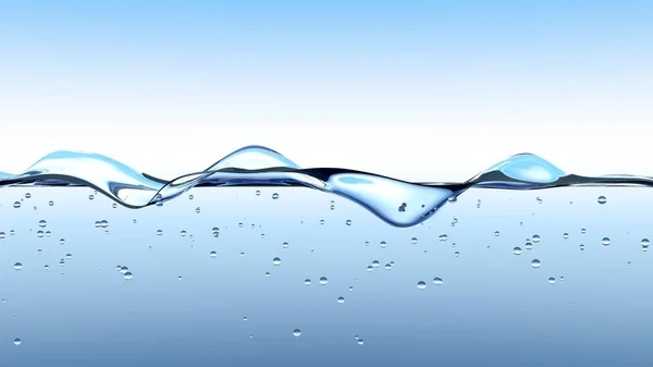 Иллюстрация брызг воды на белом фоне — стоковое фото