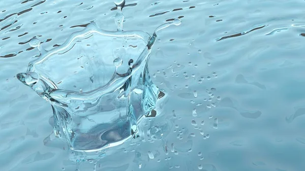 Water Splash Illustration auf weißem Hintergrund — Stockfoto