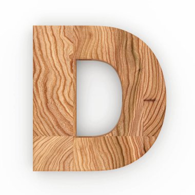 Beyaz arka plan üzerinde ahşap mektup Disolated