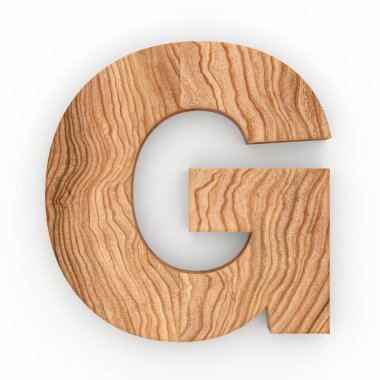 Beyaz arka plan üzerinde ahşap mektup Gisolated