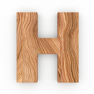 Beyaz arka plan üzerinde ahşap mektup Hisolated