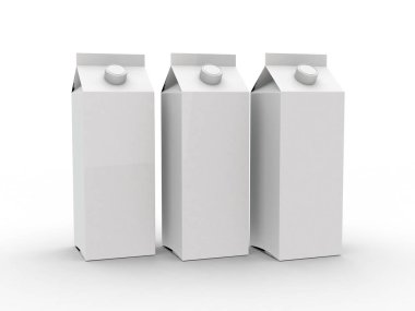 meyve suyu kümesi. Perakende paket mockup 3d çizim ayarla