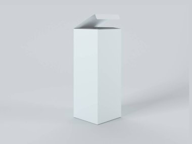 izole beyaz zemin üzerine beyaz kutusunu açmak