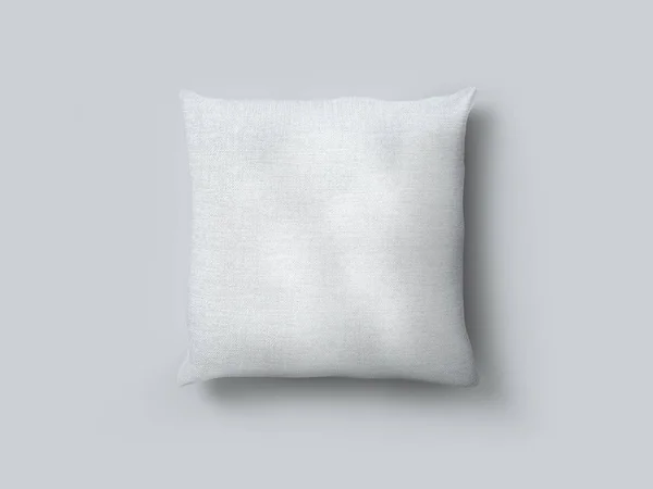 Cuscino bianco isolato su sfondo bianco per il vostro disegno . — Foto Stock