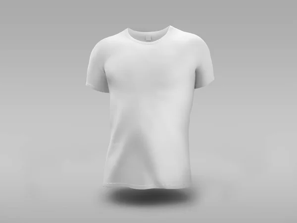 white t-shirt mock up 3d Illustration