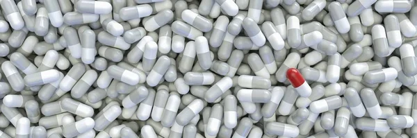 Motyw tła medycyny z różnych białe tabletki — Zdjęcie stockowe