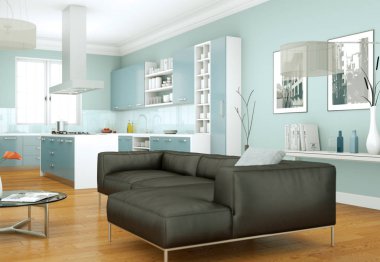 modern iç tasarıma daire