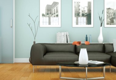 modern iç tasarıma daire