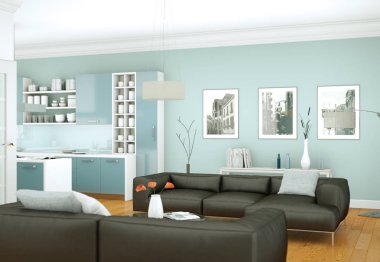 modern iç tasarıma daire