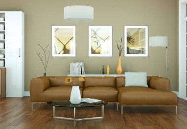 modern iç tasarıma daire