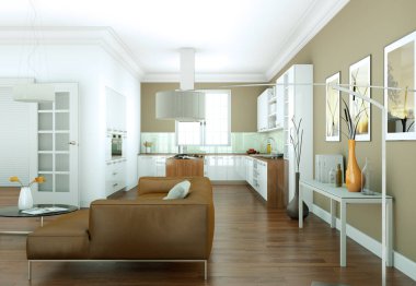 modern iç tasarıma daire