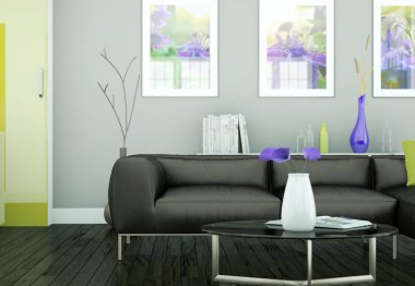 modern iç tasarıma daire