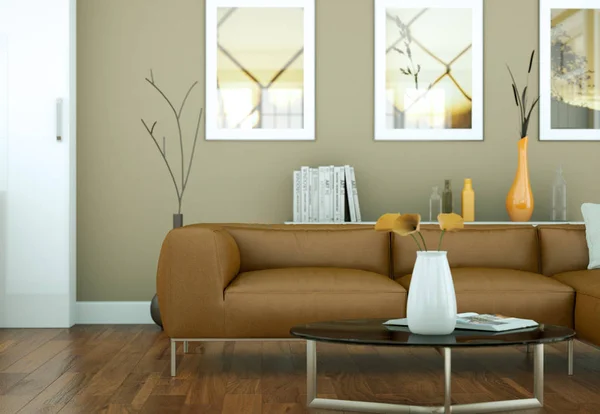 Moderno luminoso appartamento di design interno — Foto Stock