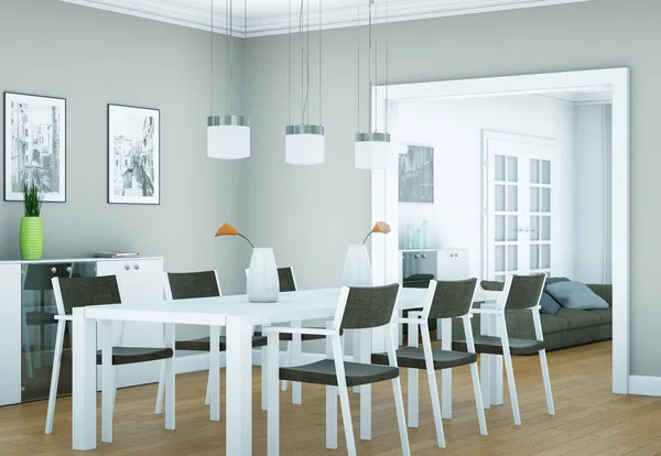 Sala da pranzo interior design in appartamento moderno — Foto Stock