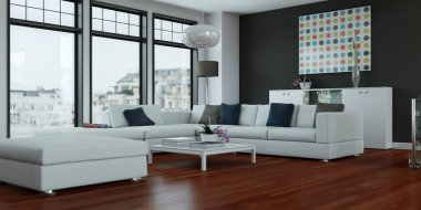 Modern parlak düz iç tasarım kanepeler