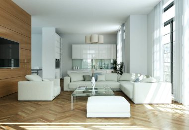 Modern parlak düz iç tasarım kanepeler