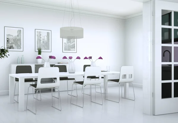 Sala de jantar design de interiores em apartamento moderno — Fotografia de Stock