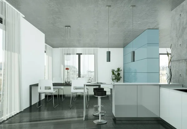 Modernes helles, flaches Interieur mit Sofas — Stockfoto