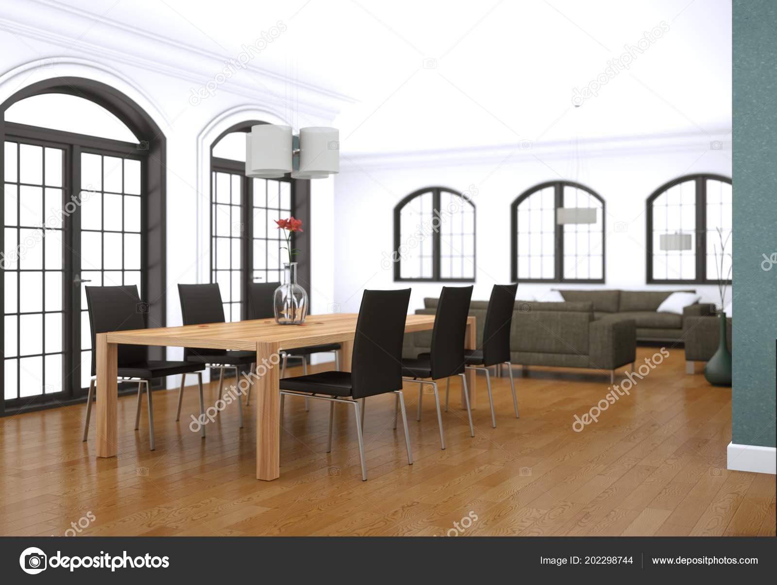 Arredamento sala da pranzo in appartamento moderno — foto stock ... Arredamento sala pranzo